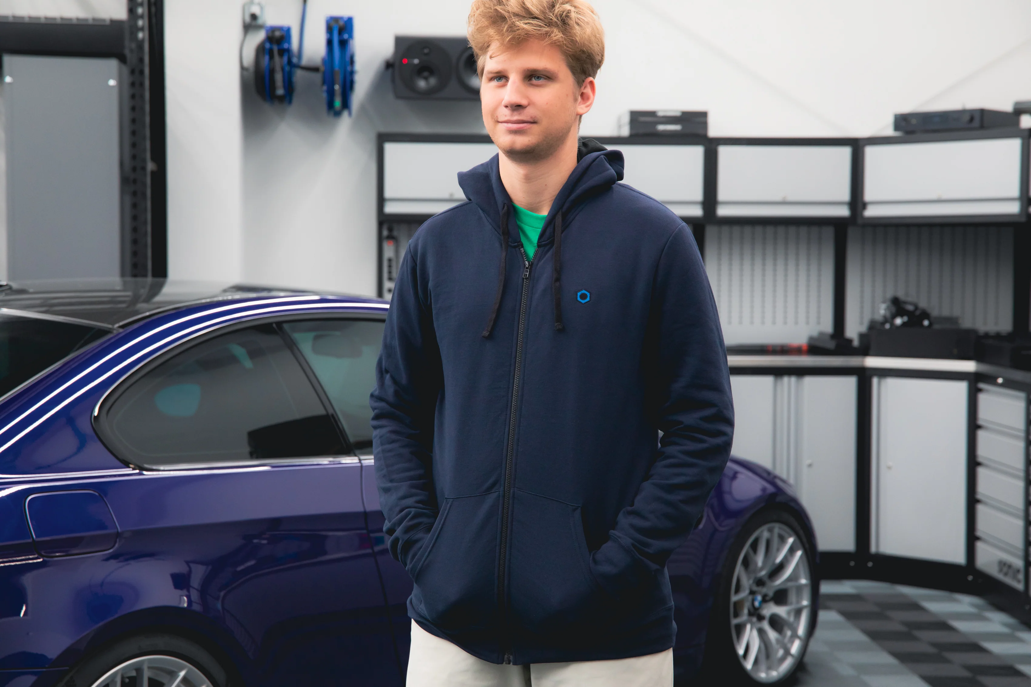 Minimalistic Hex Zip-Up Hoodie - Image 12