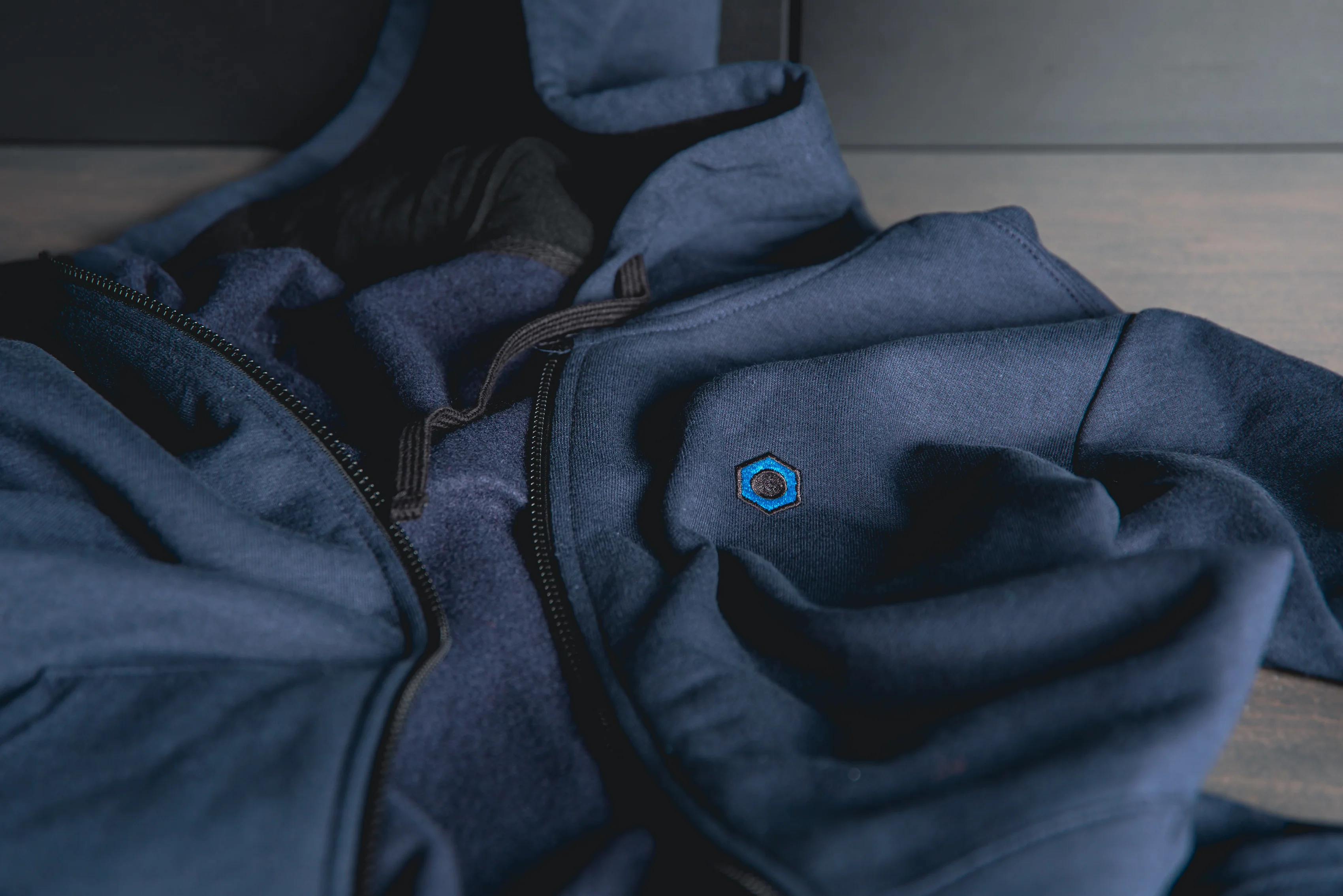 Minimalistic Hex Zip-Up Hoodie - Image 15