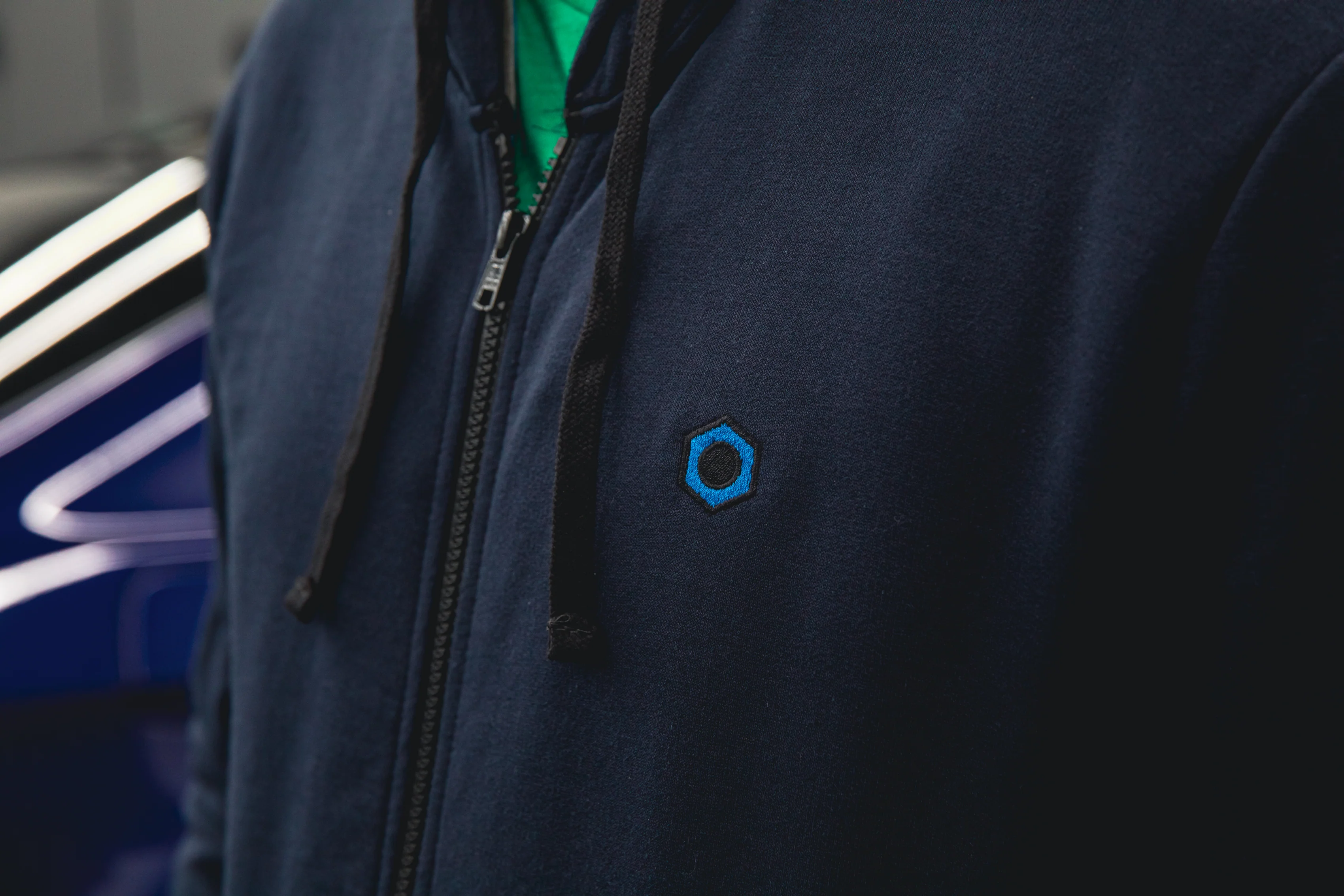 Minimalistic Hex Zip-Up Hoodie - Image 16