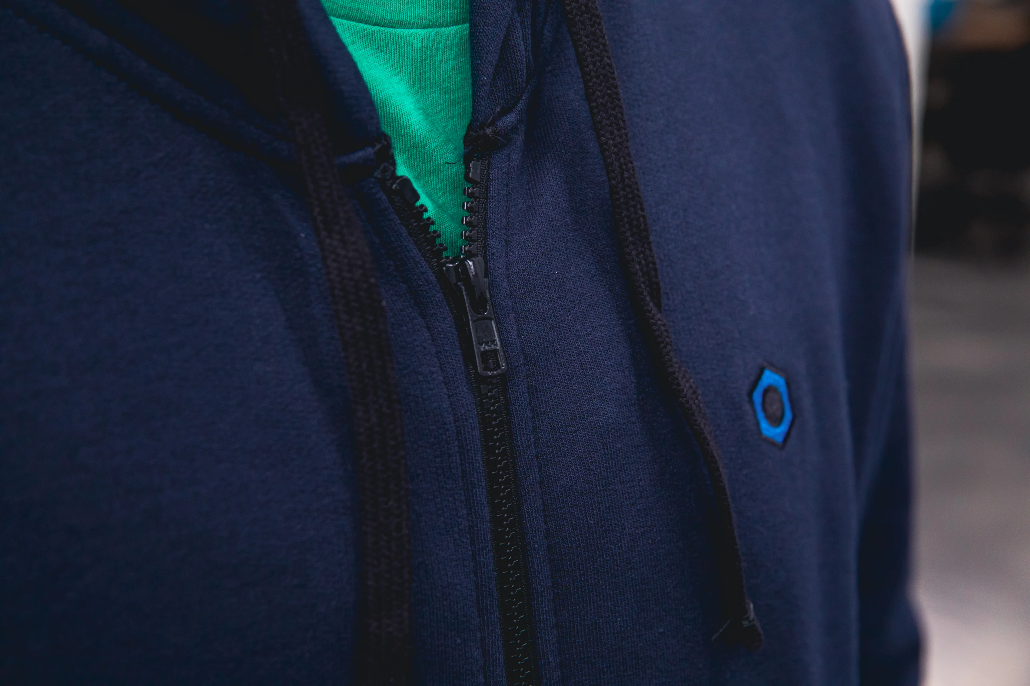 Minimalistic Hex Zip-Up Hoodie - Image 18