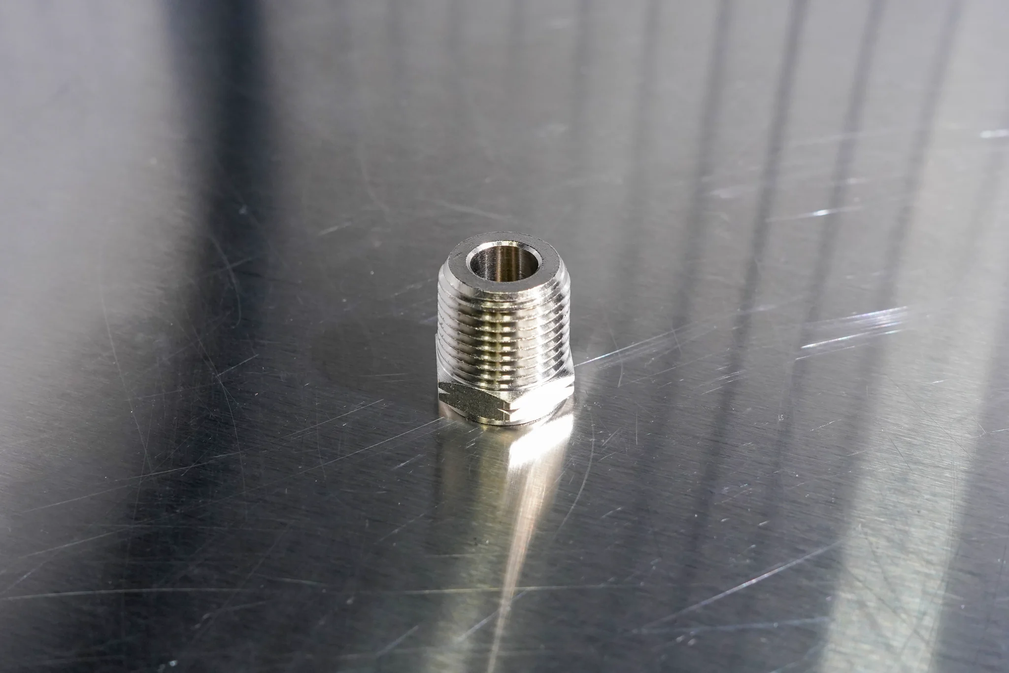 Prevost Brass Hex 1/2" NPT (Male) to 3/8" NPT (Female) - Image 2