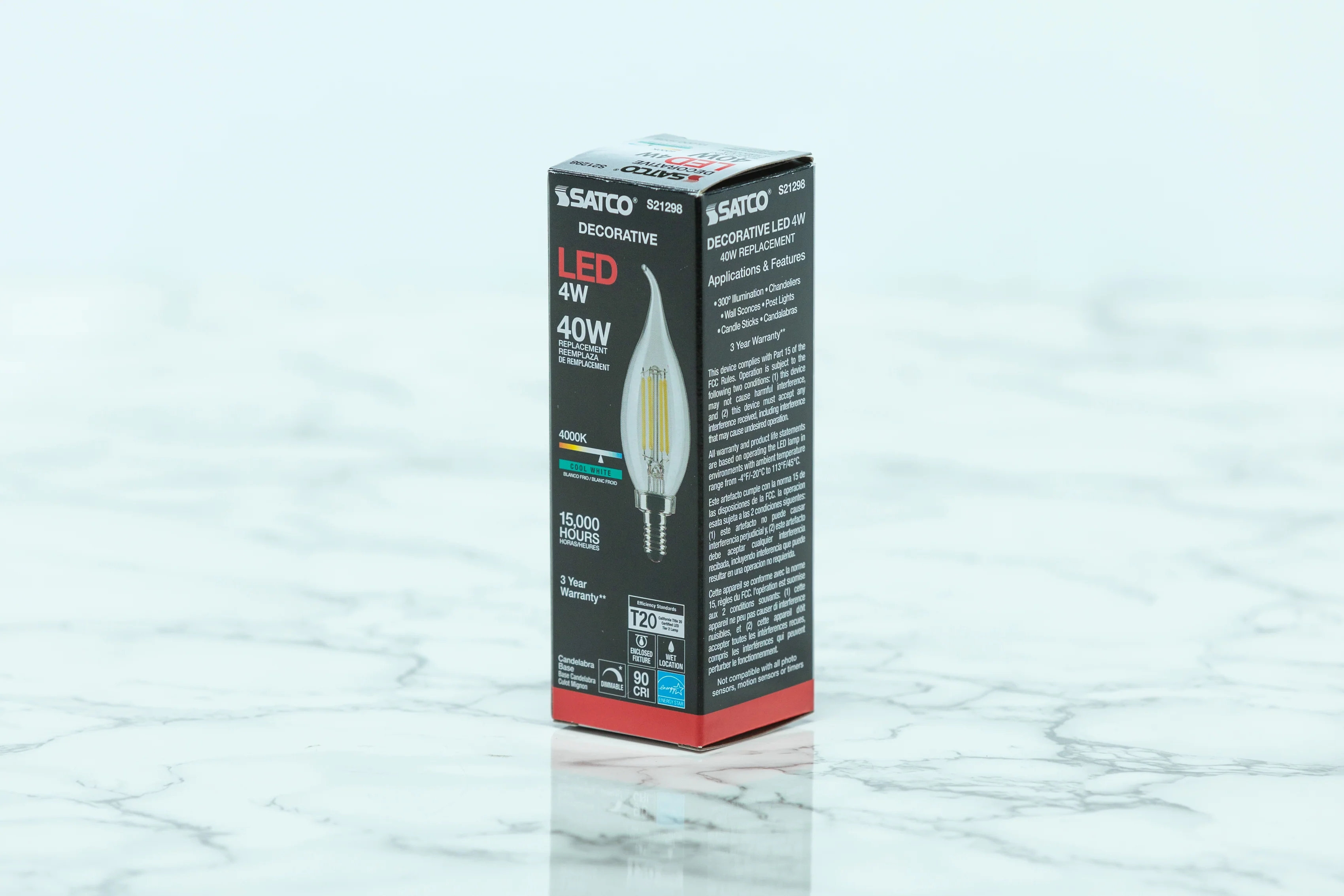 Satco Candelabra LED Light Bulb - Image 3