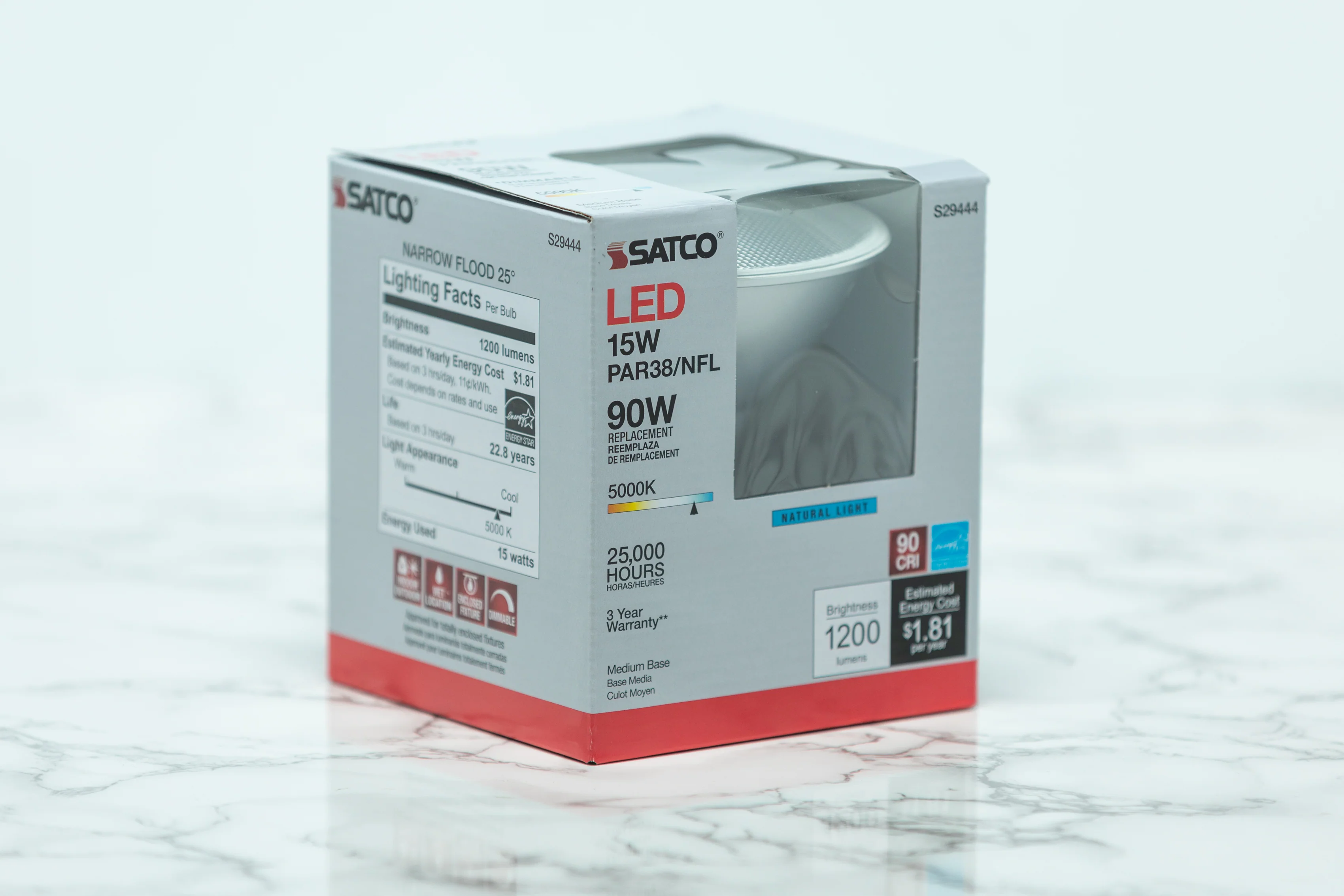 Satco Wet Location Recessed Can LED Light Bulb - Image 5
