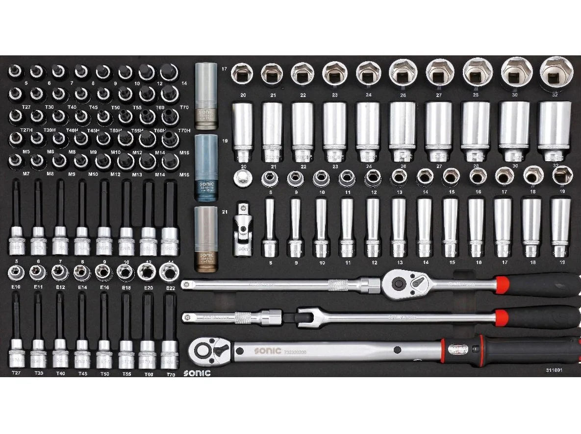 Sonic Foam System - Socket Set 1/2" - 118 Pieces - 34" (Large)