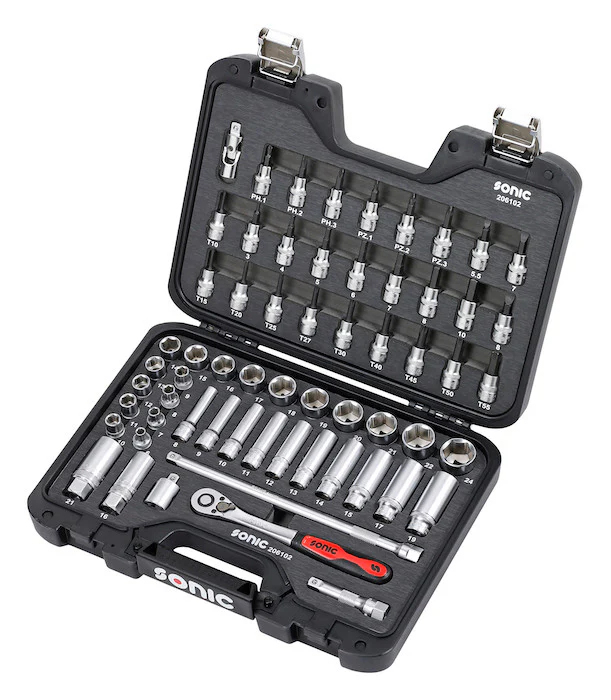 Sonic Tools Mobile Case Storage Socket and Bit Socket Set 3/8", 61-Pcs - Image 2