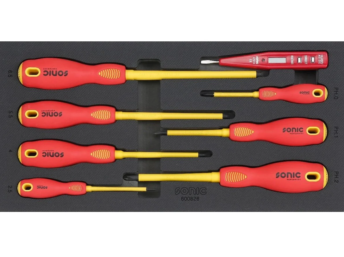 Sonic Foam System - VDE Screwdriver Set - 8 Pieces - 1/3 (Small)